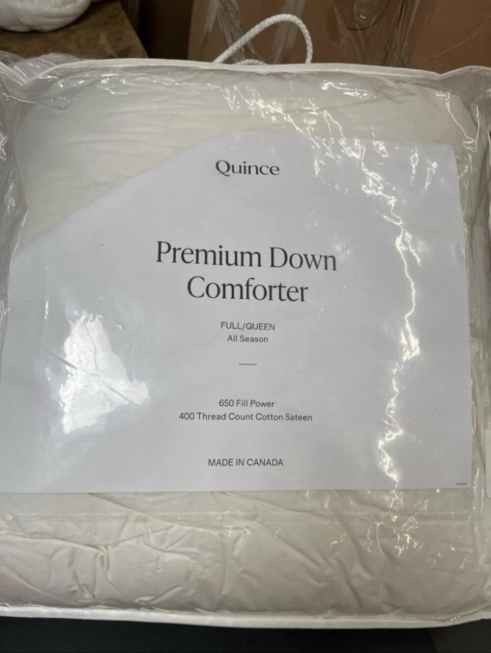 Quince Premium Down Comforter - All season, Queen, White